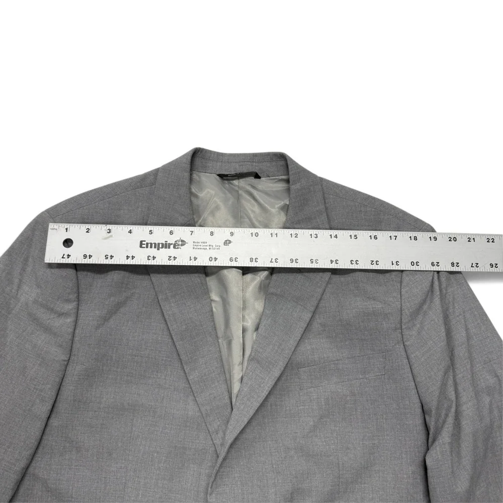 Banana Republic Mens Tailored Fit Suit 46R 38x30 Light Heather Grey 2 Piece Set
